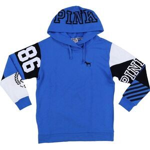Victoria’s Secret Pink campus crossover 86 Logo Hoodie Royal Blue Medium